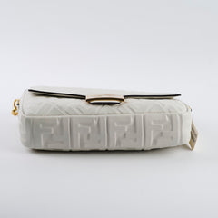 Fendi Medium Baguette White GHW