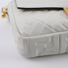 Fendi Medium Baguette White GHW