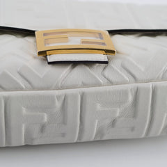 Fendi Medium Baguette White GHW