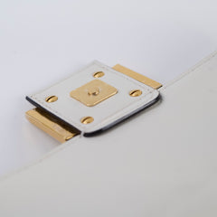 Fendi Medium Baguette White GHW