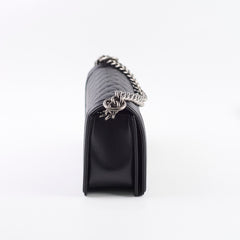 Chanel Old Medium Boy Bag Black Caviar RHW 26series