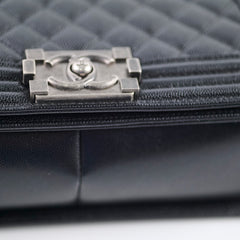 Chanel Old Medium Boy Bag Black Caviar RHW 26series