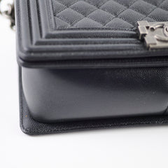 Chanel Old Medium Boy Bag Black Caviar RHW 26series