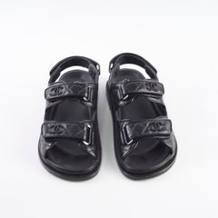 Chanel Dad Sandals Black Size 38