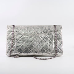 Chanel Maxi Flap Metallic Silver Series 11