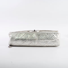 Chanel Maxi Flap Metallic Silver Series 11