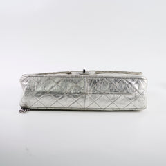 Chanel Maxi Flap Metallic Silver Series 11