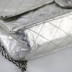 Chanel Maxi Flap Metallic Silver Series 11