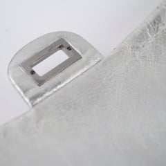 Chanel Maxi Flap Metallic Silver Series 11