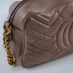 Gucci Small GG Marmont Camera Bag Dusty Pink