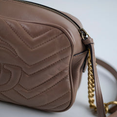 Gucci Small GG Marmont Camera Bag Dusty Pink