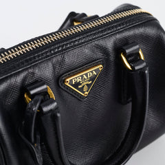 Prada Mini Saffiano Crossbody Bag Black