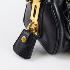 Prada Mini Saffiano Crossbody Bag Black