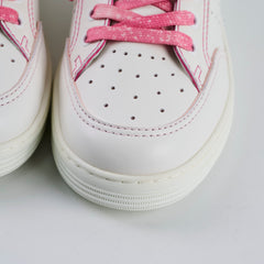 Chanel 21p Perforated Leather Sneakers White/Pink Size 38