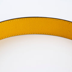 Hermes Reversible Belt Black/Yellow Size 70