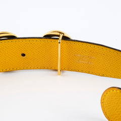 Hermes Reversible Belt Black/Yellow Size 70