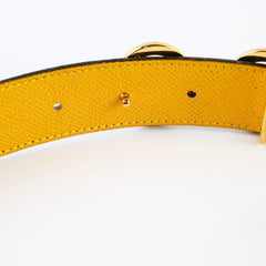 Hermes Reversible Belt Black/Yellow Size 70