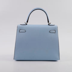Hermes Kelly 25 Epsom Sellier Bleu Brume Y Stamp