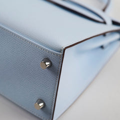 Hermes Kelly 25 Epsom Sellier Bleu Brume Y Stamp