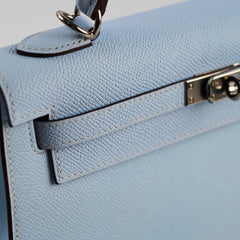 Hermes Kelly 25 Epsom Sellier Bleu Brume Y Stamp