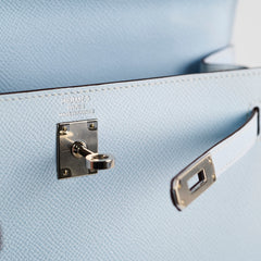 Hermes Kelly 25 Epsom Sellier Bleu Brume Y Stamp
