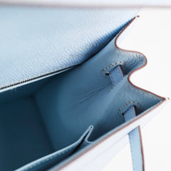 Hermes Kelly 25 Epsom Sellier Bleu Brume Y Stamp