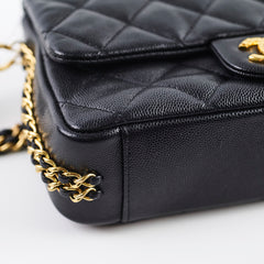 Chanel Seasonal Caviar Mini Flap Black Microchip