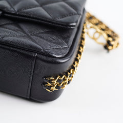 Chanel Seasonal Caviar Mini Flap Black Microchip