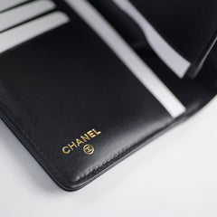 Chanel Boy Long Wallet Black Caviar GHW
