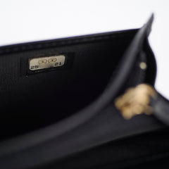 Chanel Boy Long Wallet Black Caviar GHW