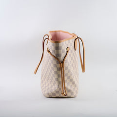 Louis Vuitton Neverfull MM Damier Azur (with Pouch)