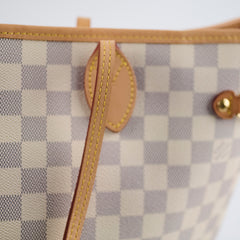 Louis Vuitton Neverfull MM Damier Azur (with Pouch)