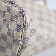 Louis Vuitton Neverfull MM Damier Azur (with Pouch)