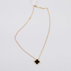 Van Cleef & Arpels Vintage Onyx Alhambra Necklace