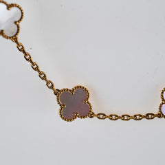 Van Cleef & Arpels Vintage Alhambra 10 Motifs White Mother of Pearl Necklace