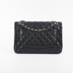 Chanel Quilted Caviar Double Flap Jumbo Black