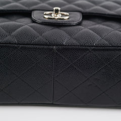 Chanel Quilted Caviar Double Flap Jumbo Black