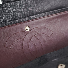 Chanel Quilted Caviar Double Flap Jumbo Black
