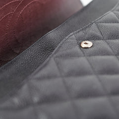 Chanel Quilted Caviar Double Flap Jumbo Black