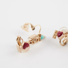 Chanel Earrings Clip Heart (Costume Jewellery)