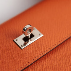 Hermes Kelly Wallet Orange