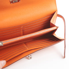 Hermes Kelly Wallet Orange