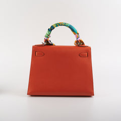Hermes Kelly 28 Epsom Orange Stamp O square (2011)