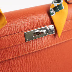 Hermes Kelly 28 Epsom Orange Stamp O square (2011)