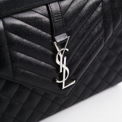 Saint Laurent Medium Black Envelope Shoulder Bag