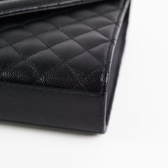 Saint Laurent Medium Black Envelope Shoulder Bag