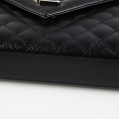 Saint Laurent Medium Black Envelope Shoulder Bag