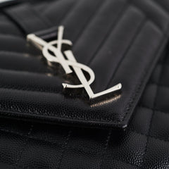 Saint Laurent Medium Black Envelope Shoulder Bag