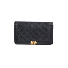 Chanel Boy Black Caviar Wallet