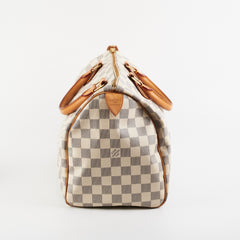 Louis Vuitton Speedy 30 Bandoliere Damier Azur